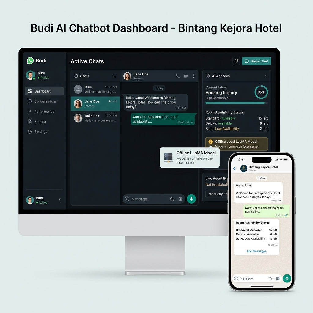 WhatsApp AI Chatbot Customer Service UI